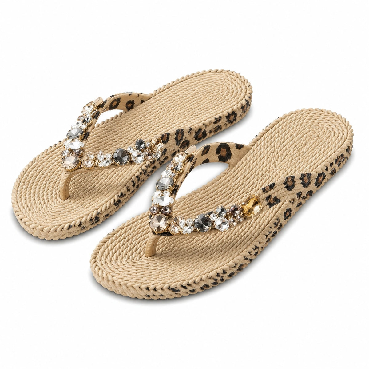Infradito donna taglie 42 43 beige intrecciate con strass stile estivo